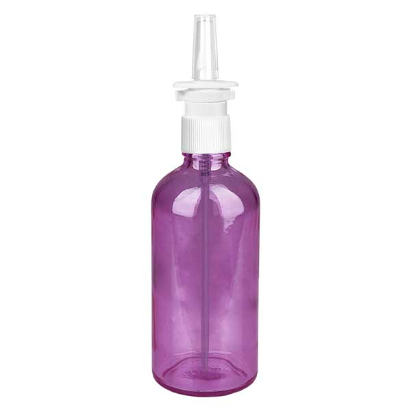 100ml Nasensprayflasche weiß/transparent Standard PurpleLine UT18/100