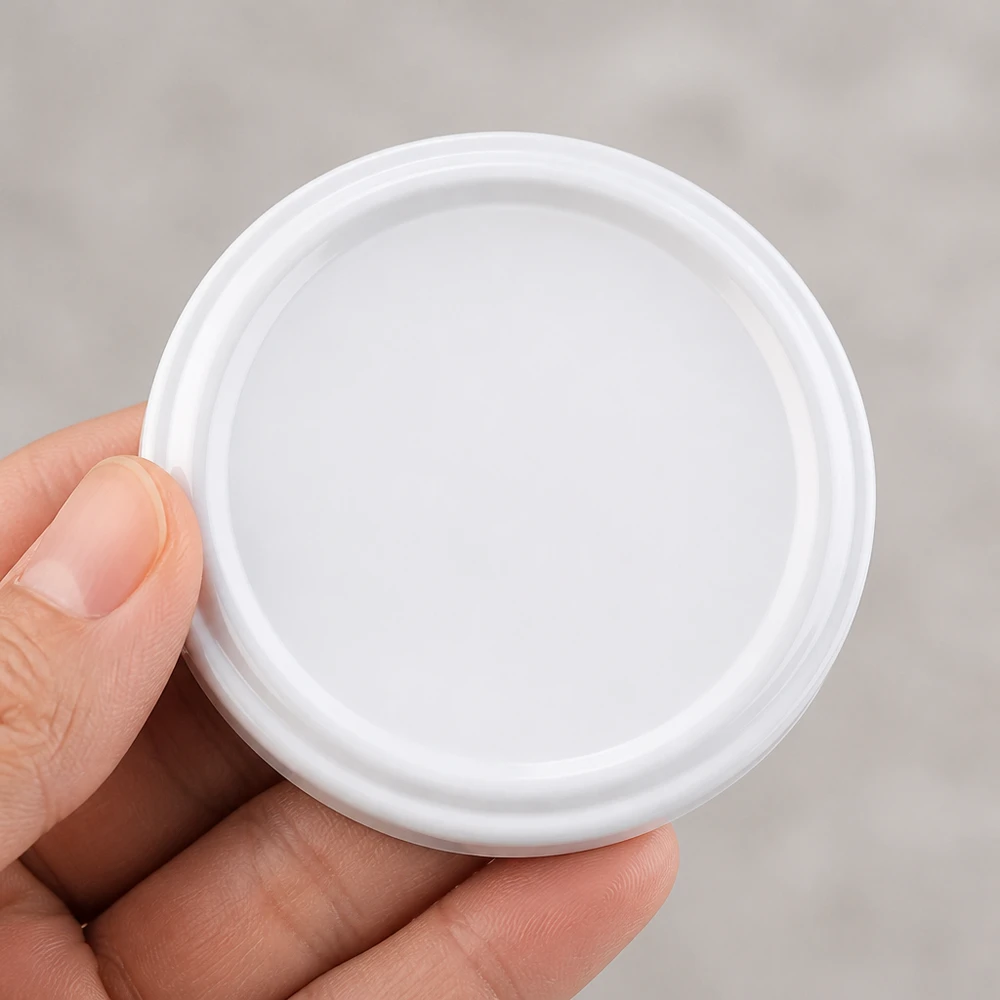 Weisser TO58 Deckel mit BioSeal Dichtungsring innen BPA-NI für Einweckgläser