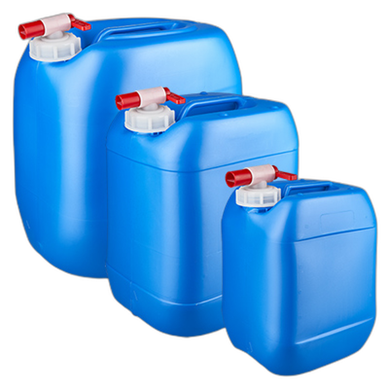 Kanister blau mit Auslaufhahn