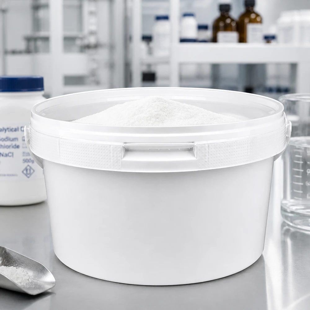 Weißer PP Eimer 3,5L mit Deckel für gewerbliche Lagerung von Schüttgütern und Pulver