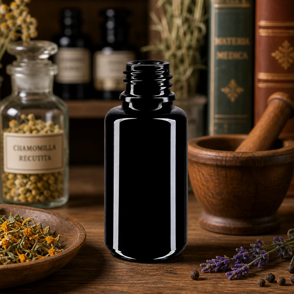 Robuste Orion Tropfflasche 20ml aus widerstandsfähigem Violettglas für den täglichen Gebrauch