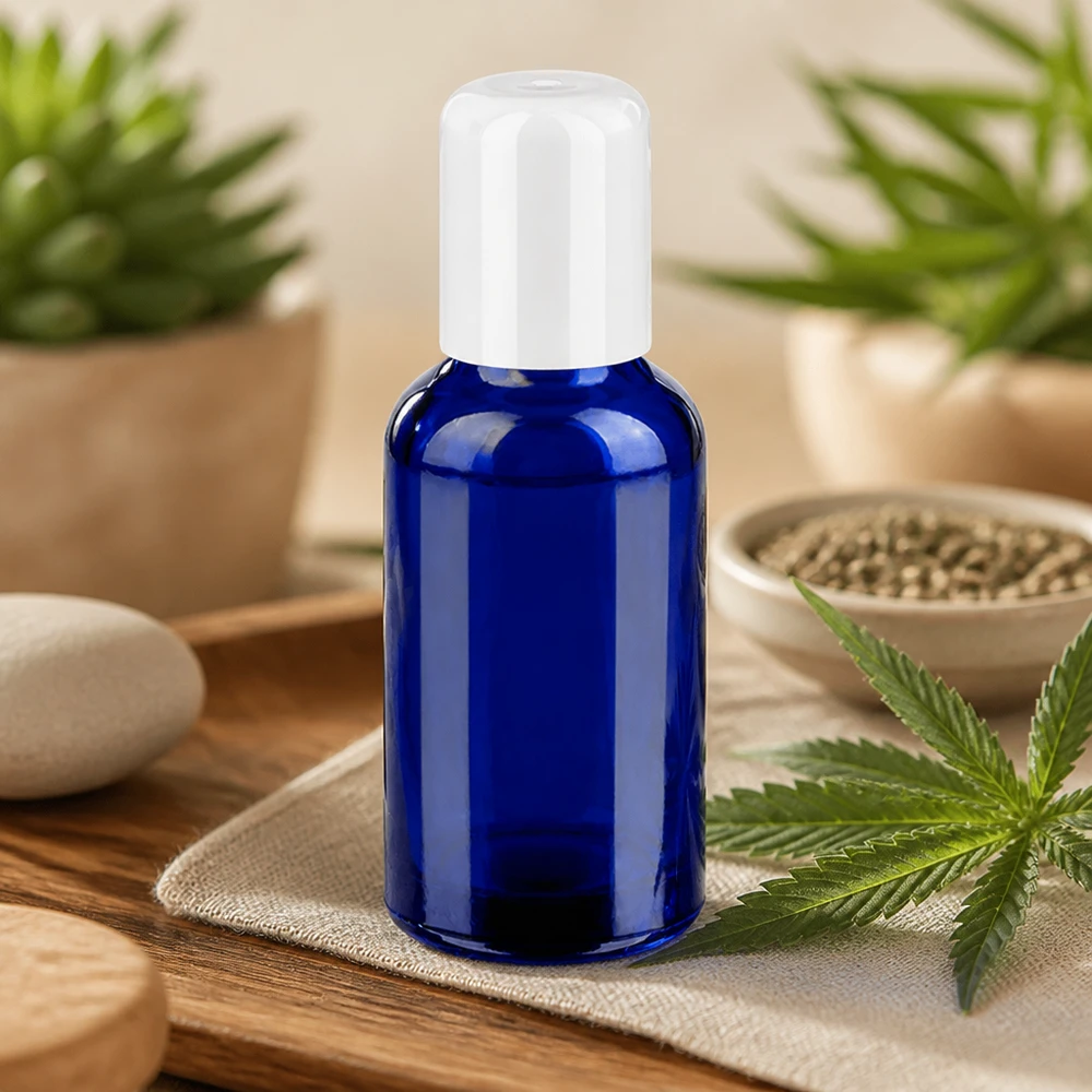 30ml Roll-On Flasche weiß Standardverschluss BlueLine UT18/30 Professionelle 30ml Roll-On Flasche mit Standardgewinde für Aromatherapie und Naturkosmetik