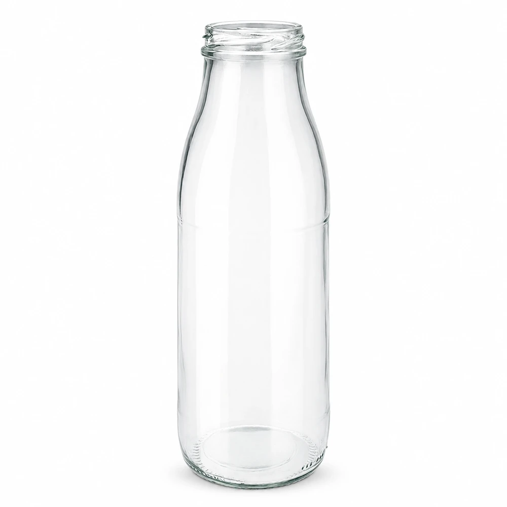 500ml Glasflasche ohne Deckel transparent TO48 UNiTWIST für Milch Saft und Getränke aus hochwertigem Glas