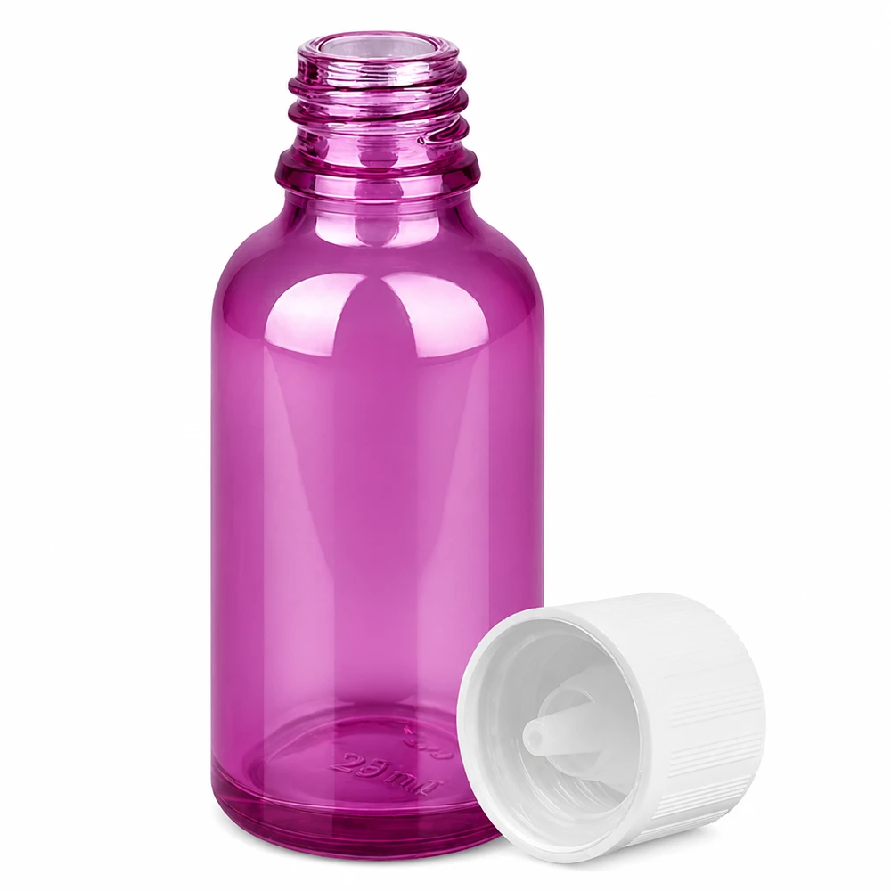 Kindersichere 30ml Tropfflasche in Purple für sichere Aufbewahrung von Tinkturen und Extrakten