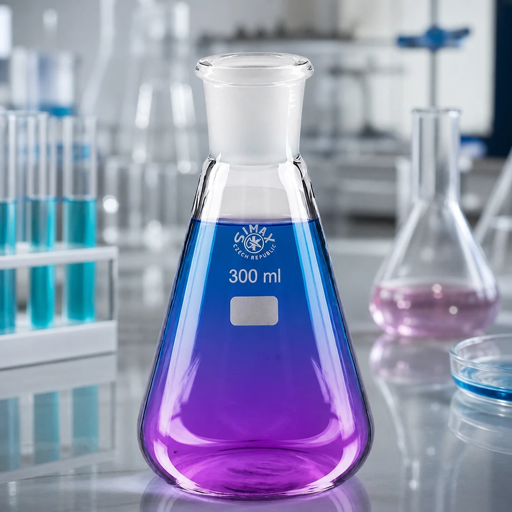 Erlenmeyerkolben 300ml mit Normschliff (29/32) Laborglasware Erlenmeyerkolben 300ml mit Normschliff für analytische Chemie und Forschung