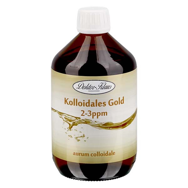 500 ml Kolloidales Gold Doktor-Klaus, 2-3ppm, zum Nachfüllen 500 ml Kolloidales Gold Doktor-Klaus, 2-3ppm, zum Nachfüllen