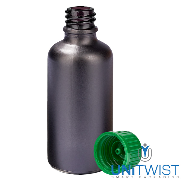 50ml Flasche 11mm Schraubverschluss grün Standard BlackLine UT18/50 50ml Flasche 11mm Schraubverschluss grün Standard BlackLine UT18/50