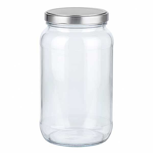 1062ml Rundglas mit BasicSeal Deckel silber UNiTWIST