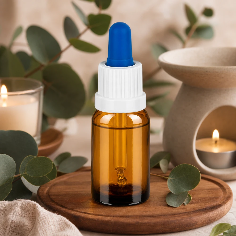 10ml Apotheker-Pipettenflasche mit weißem Schraubverschluss für sichere Aufbewahrung