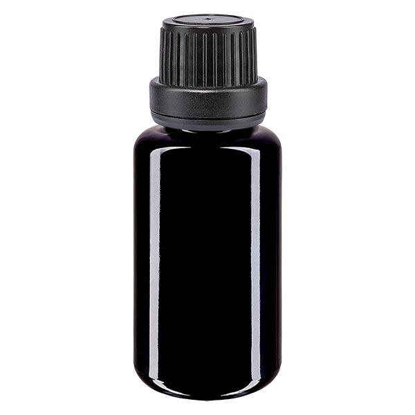 Apothekenflasche violett 20ml Schraubverschluss schwarz Dichteinlage Originalitätsverschluss Apothekenflasche violett 20ml Schraubverschluss schwarz Dichteinlage Originalitätsverschluss