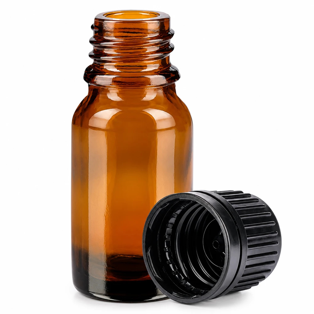 Vielseitige 10ml Braunglasflasche für Parfum und Essenzen mit stabilem 11mm Gewinde