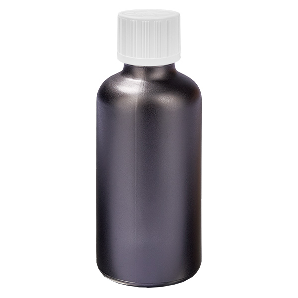 50ml Flasche 11mm Schraubverschluss weiß Standard Kindersicherung BlackLine UT18/50 50ml Flasche 11mm Schraubverschluss weiß Standard Kindersicherung BlackLine UT18/50