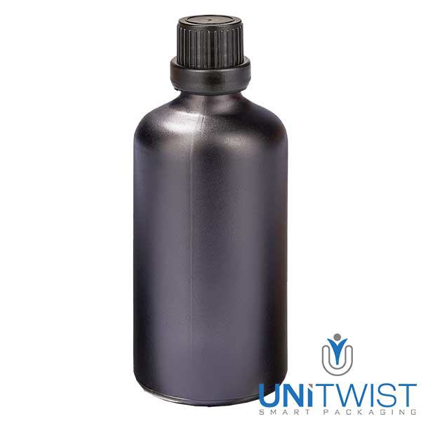 100ml Tropfflasche 2mm Originalitätsverschluss Black UT18/100 100ml Tropfflasche 2mm Originalitätsverschluss Black UT18/100