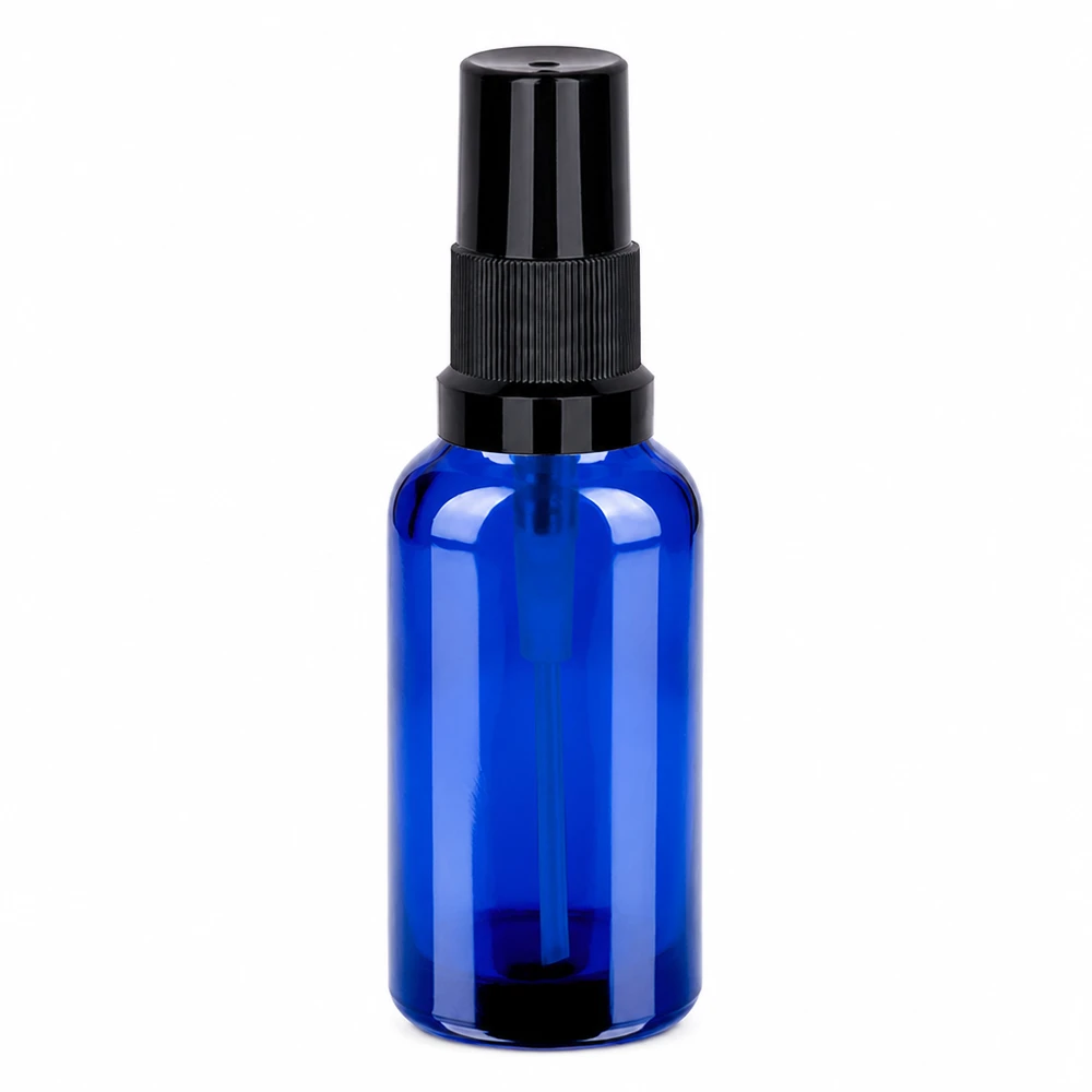 30ml Sprayflasche schwarz Standardverschluss BlueLine UT18/30 30ml Pumpflasche BlueLine für DIY Kosmetik und natürliche Sprays