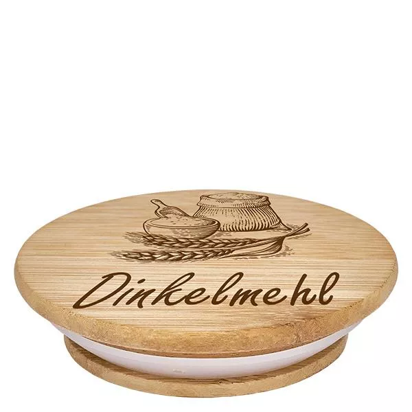 Holzdeckel "Dinkelmehl" für WECK RR100 Holzdeckel "Dinkelmehl" für WECK RR100