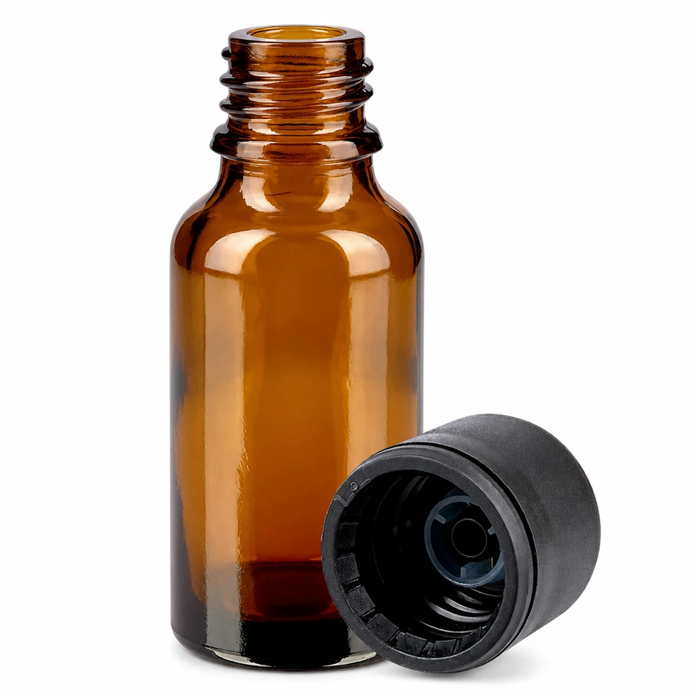 20ml Flasche 6mm Schraubverschluss schwarz Standard BrownLine UT18/20 Professionelle 20ml Laborflasche aus Braunglas mit Standardverschluss für sichere Aufbewahrung