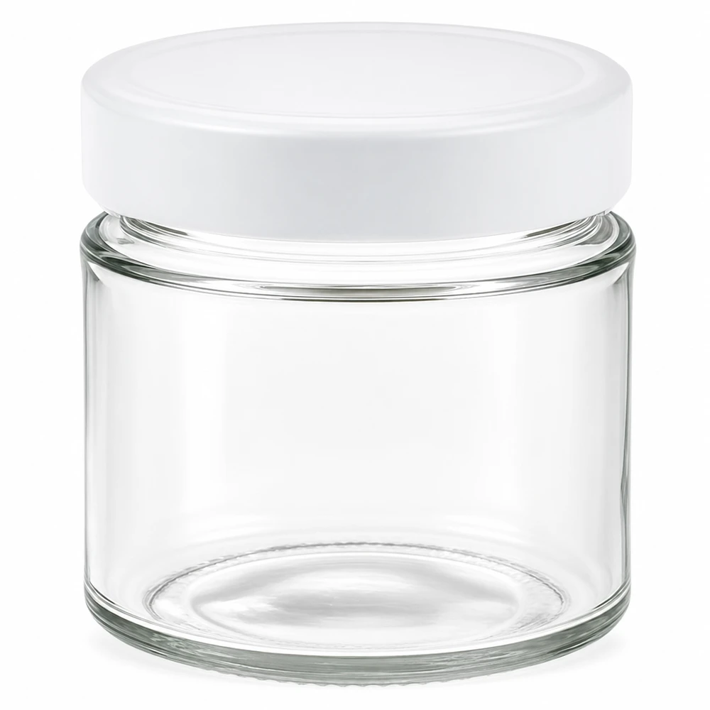 Zylindrisches Einmachglas 135ml mit weißem Deckel aus dem UNiTWIST Vorteilsset