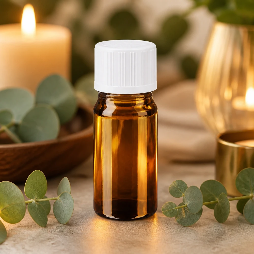 Apothekenflasche braun 5ml Tropfverschluss weiß Kindersicherung Standard Bernsteinfarbene Miniaturglasflasche 5ml mit weißem Schraubverschluss für Naturkosmetik