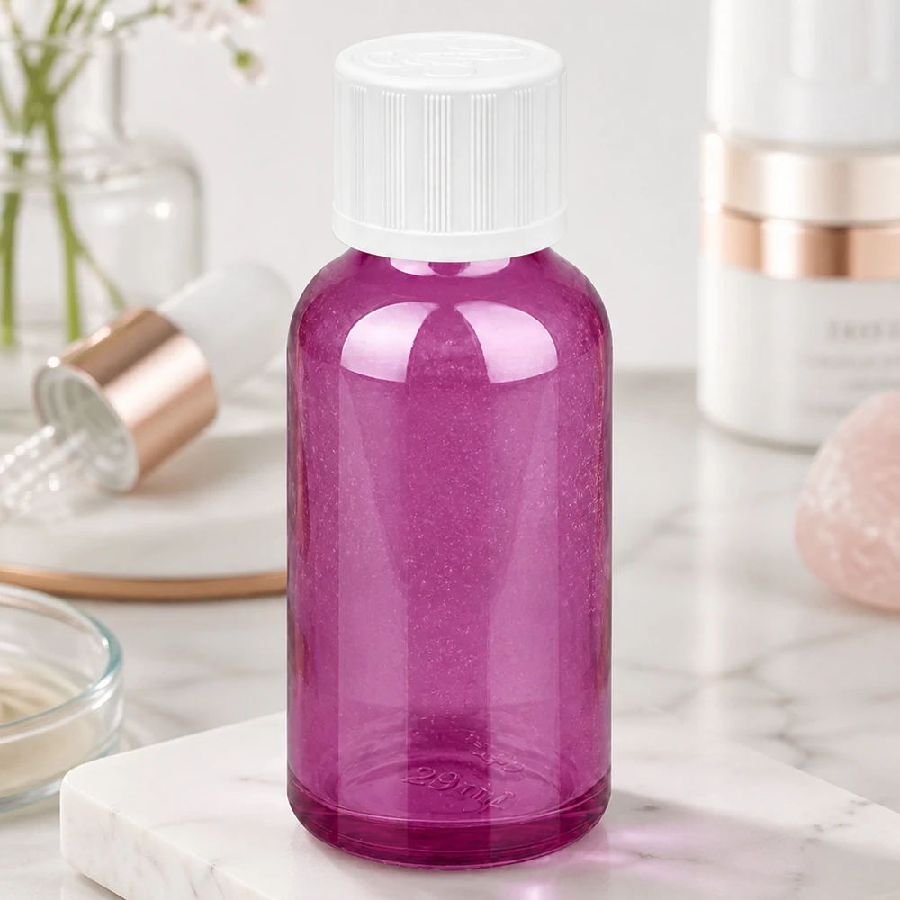Stilvolle purple Tropfflasche 30ml mit ergonomischem Design perfekt für Hautpflege-Essenzen