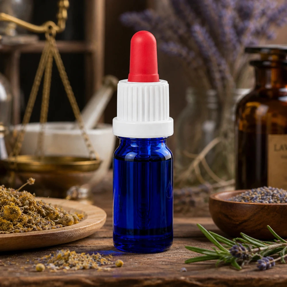 Violettglas Pipettenflasche 5ml UT18/5 mit kindersicherem Verschluss für Naturheilkunde