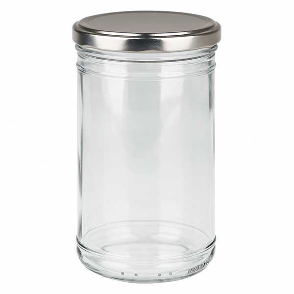 1053ml Sturzglas + BasicSeal Deckel silb matt UNiTWIST