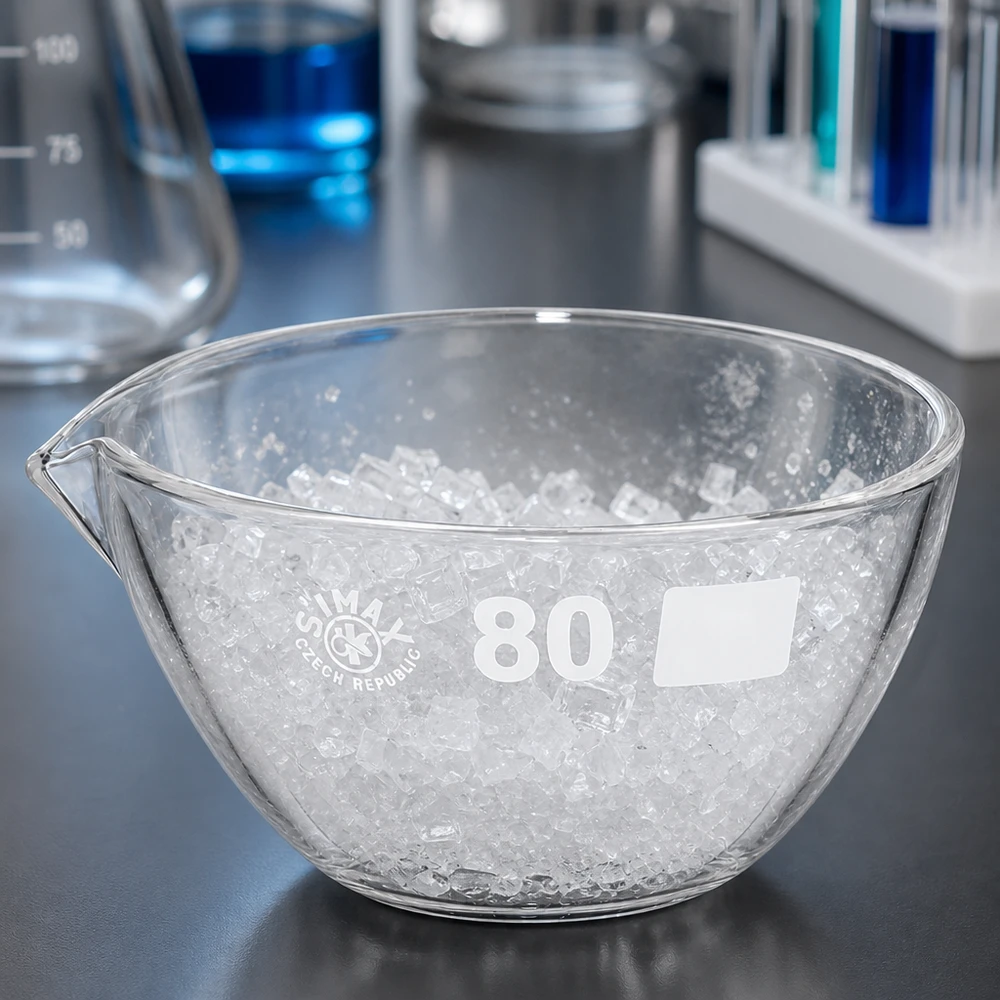 90ml Abdampfschale mit Ausguss Borosilikat ø80mm Laborschale 90ml Borosilikat mit Ausgießer hitzebeständig chemikalienresistent ø80mm