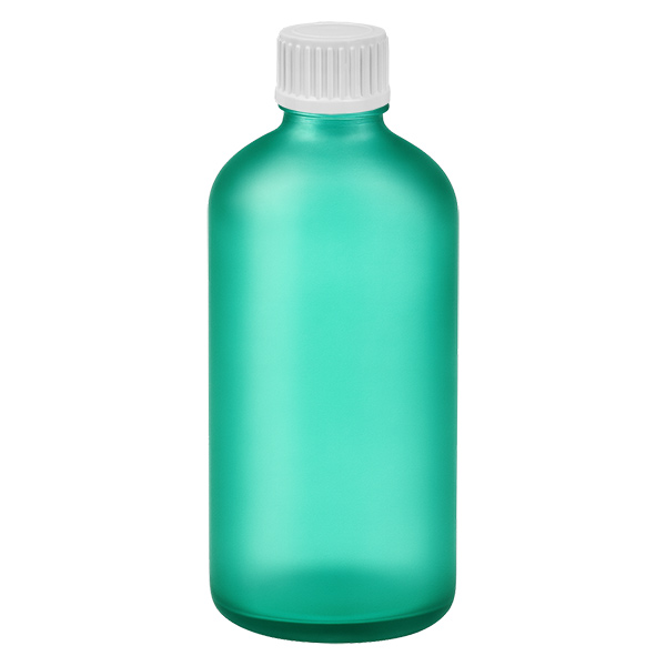 100ml Globuliflasche 3mm Giessring weiß Standardverschluss GreenL. UT18/1