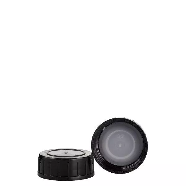 Schraubverschluss schwarz aus PolypropylenN 32mm (DIN 32)