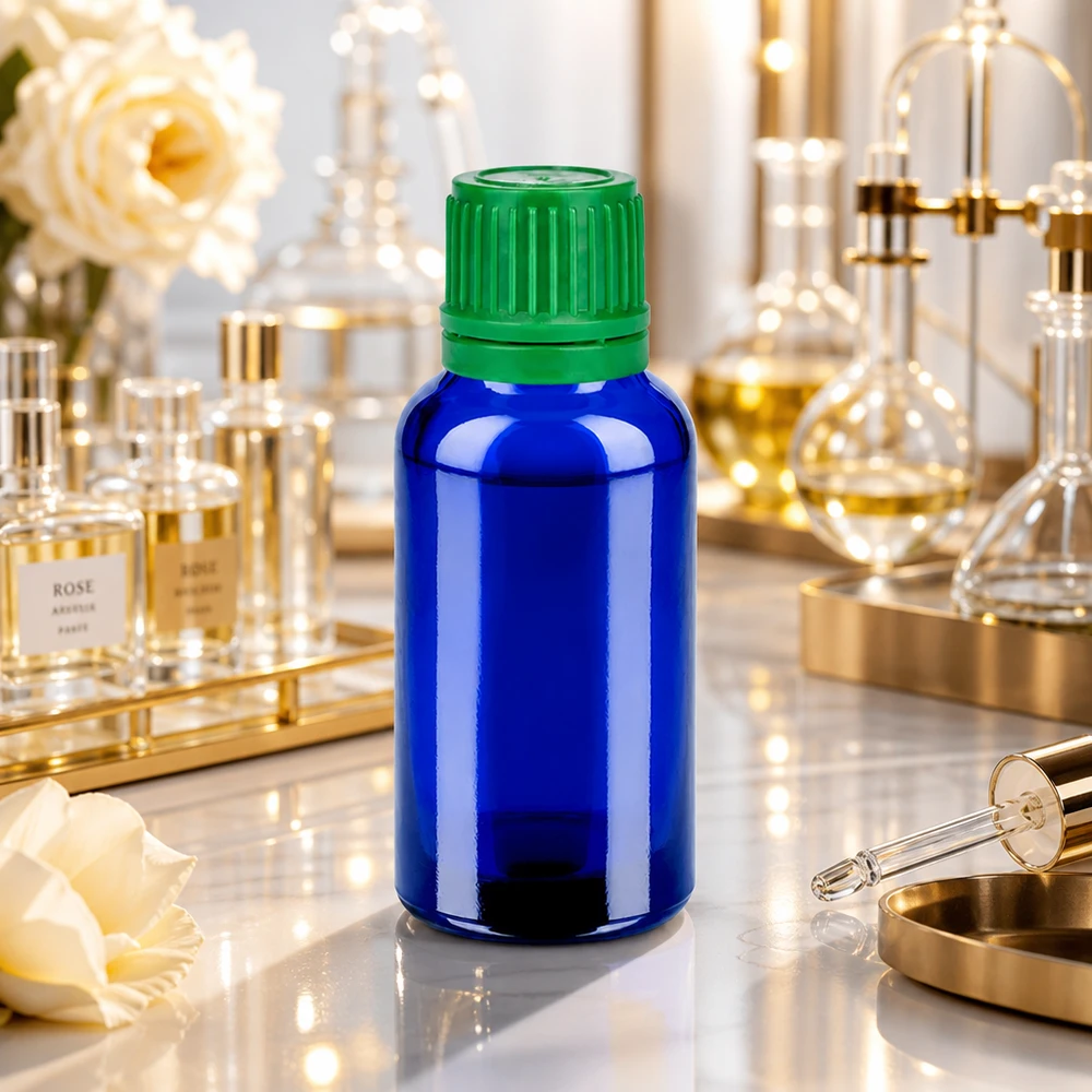 30ml Glasflasche BlueLine Serie perfekt für DIY Kosmetik und Mischungen