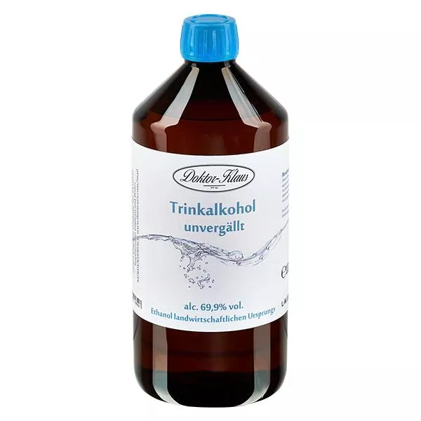 1000ml Weingeist (Trinkalkohol) 69.9% Doktor-Klaus 1000ml Weingeist (Trinkalkohol) 69.9% Doktor-Klaus
