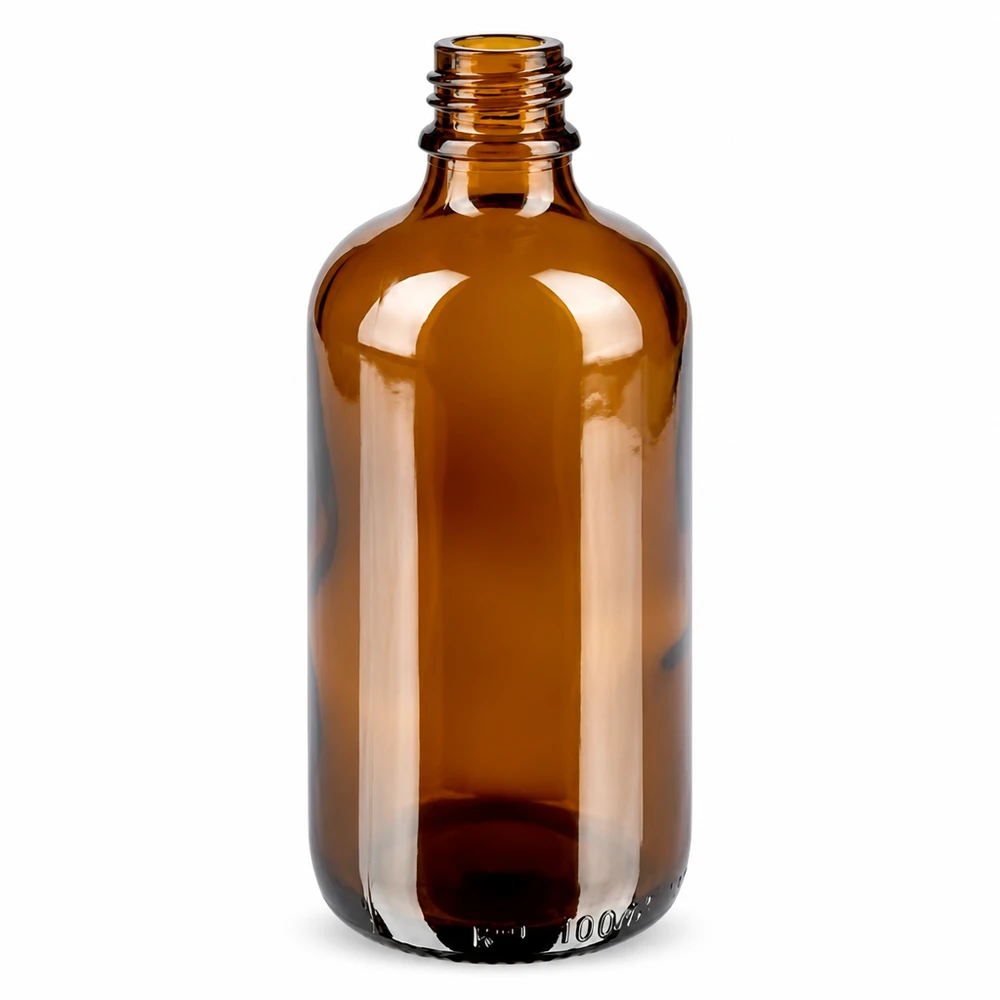 100ml Flasche 11mm Schraubverschluss weiß Originalitätsverschluss BrownLine UT18/100 Professionelle 100ml Apothekerflasche aus getöntem Glas für Laboranwendungen und Pharmazie