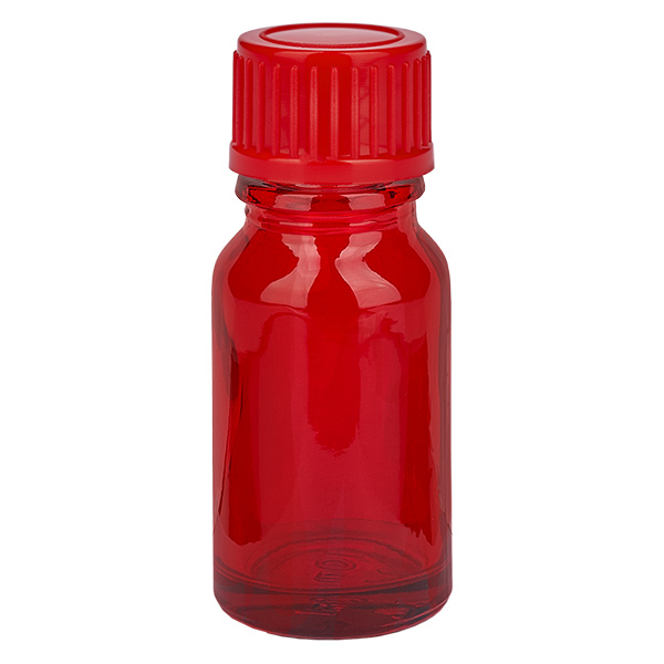 10ml Flasche 11mm Schraubverschluss rot Standard RedLine UT18/10 10ml Flasche 11mm Schraubverschluss rot Standard RedLine UT18/10