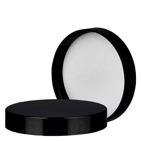 Bakelit Schraubverschluss schwarz, Gewinde 63mm/R3 ApoGlas