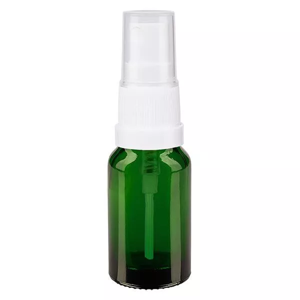 Apothekenflasche grün 10ml Sprayaufsatz weiß