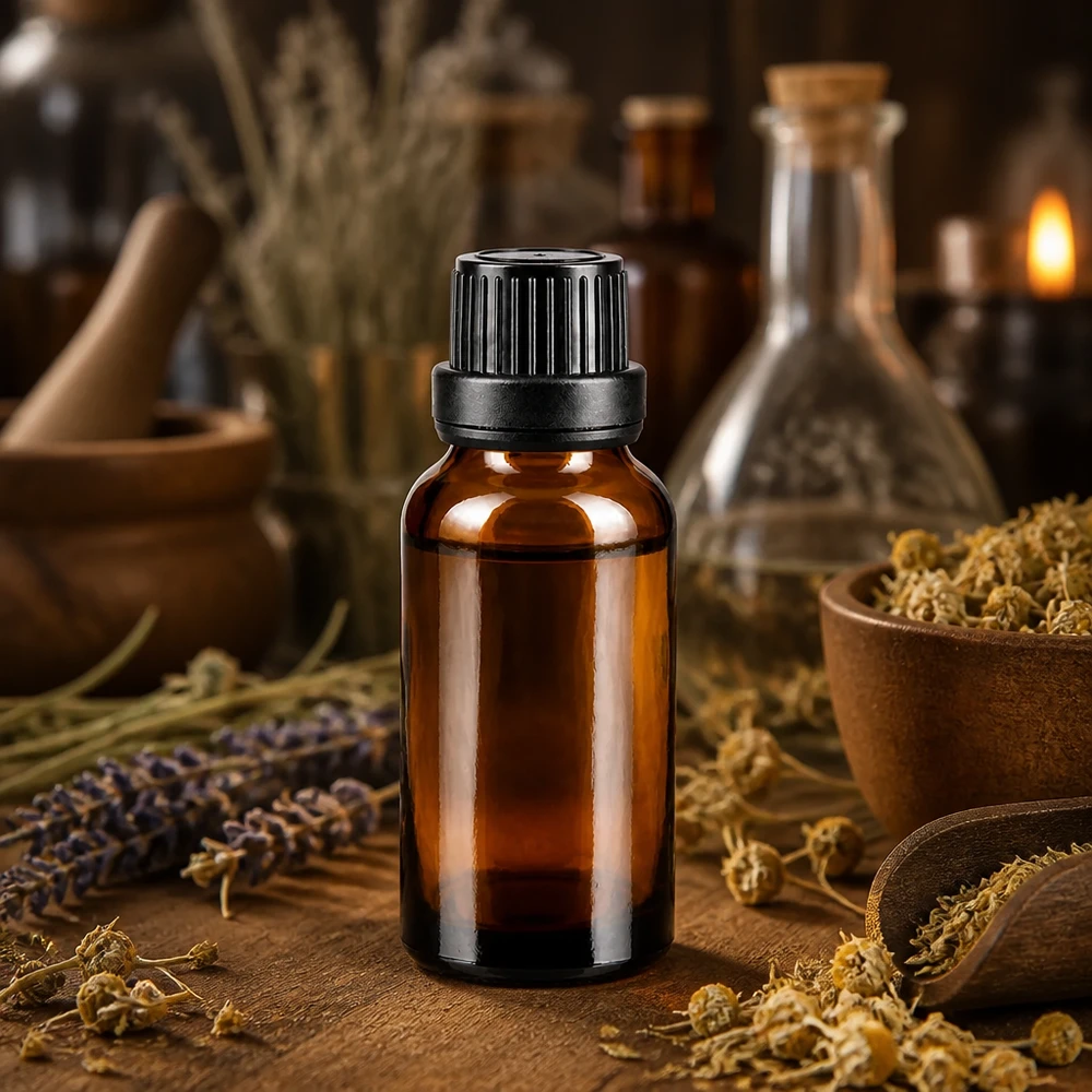 Apothekenflasche braun 20ml Tropfverschluss Giessring 2mm schwarz Originalitätsverschluss Tropfflasche aus UV-Schutzglas 20ml schwarz verschlossen für ätherische Öle und Tinkturen