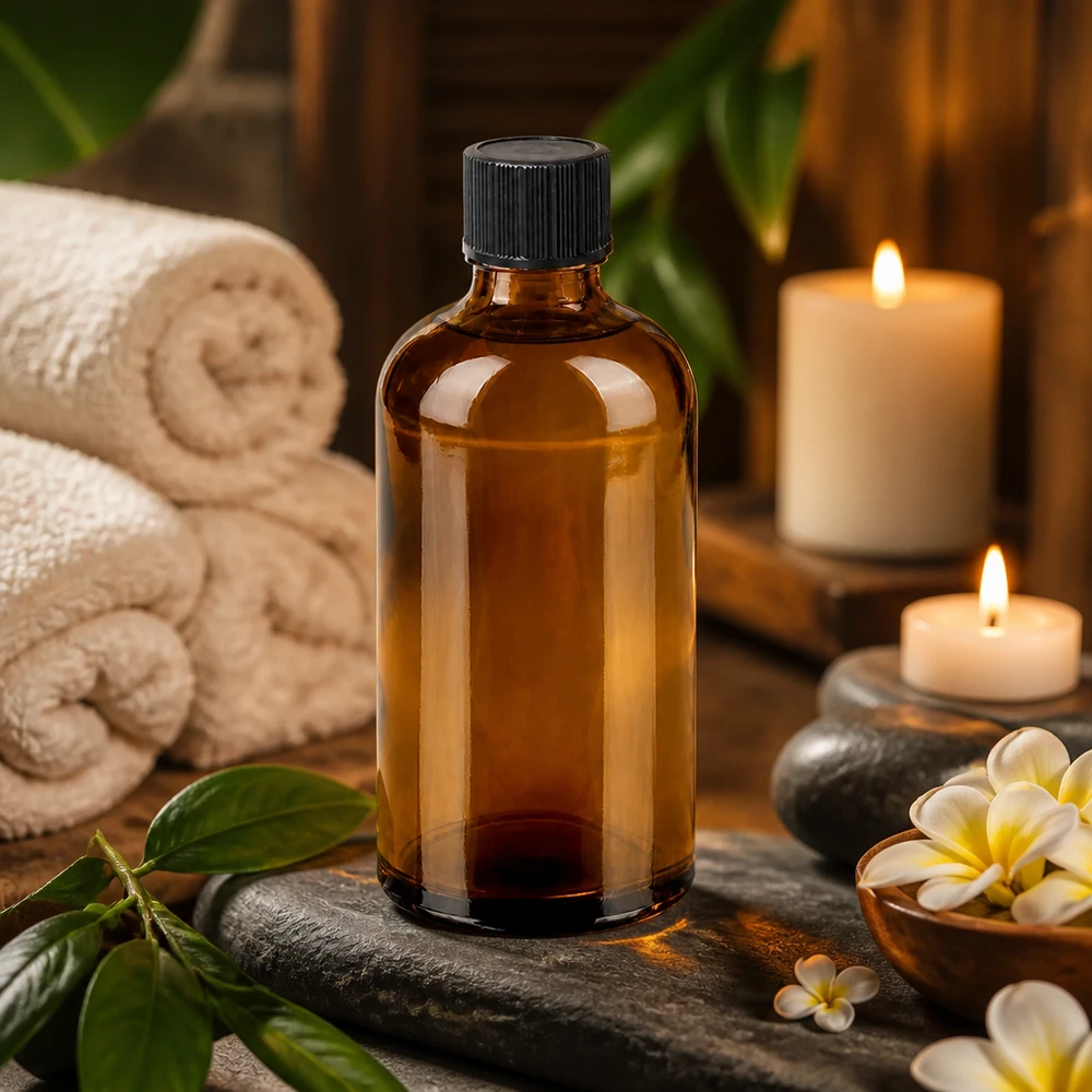 Lichtgeschützte 100ml Braunglasflasche mit hygienischem Tropfverschluss für Naturheilkunde