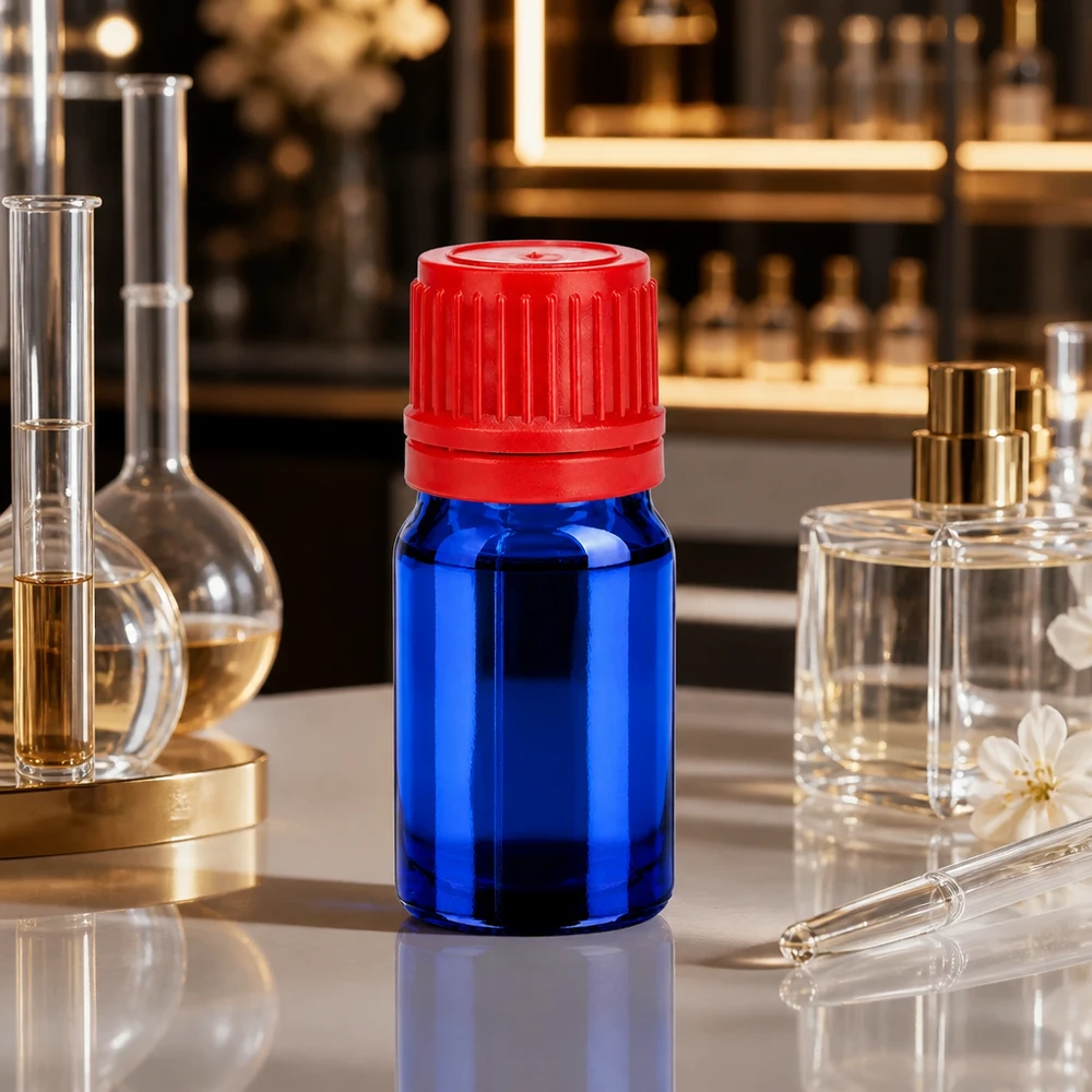 Chemikalienresistente blaue Glasflasche 5ml für Laboranwendungen BlueLine UT18/5