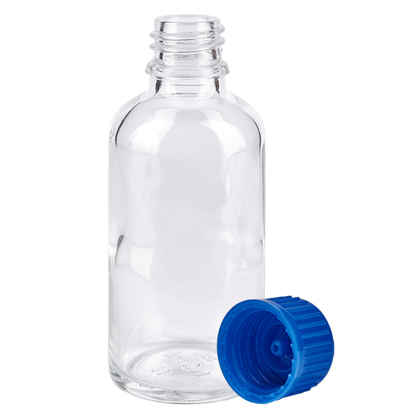 50ml Flasche 11mm Schraubverschluss blau Standard ClearLine UT18/50 50ml Flasche 11mm Schraubverschluss blau Standard ClearLine UT18/50