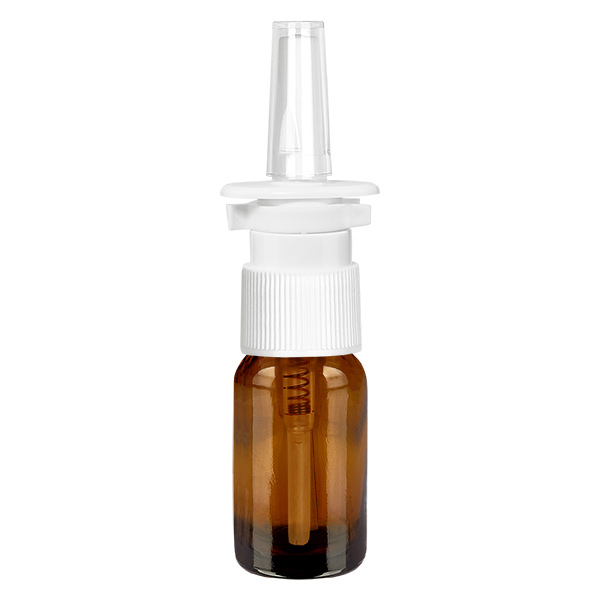 10ml Nasensprayflasche weiß/transparent Standardverschluss BrownLine UT18/10