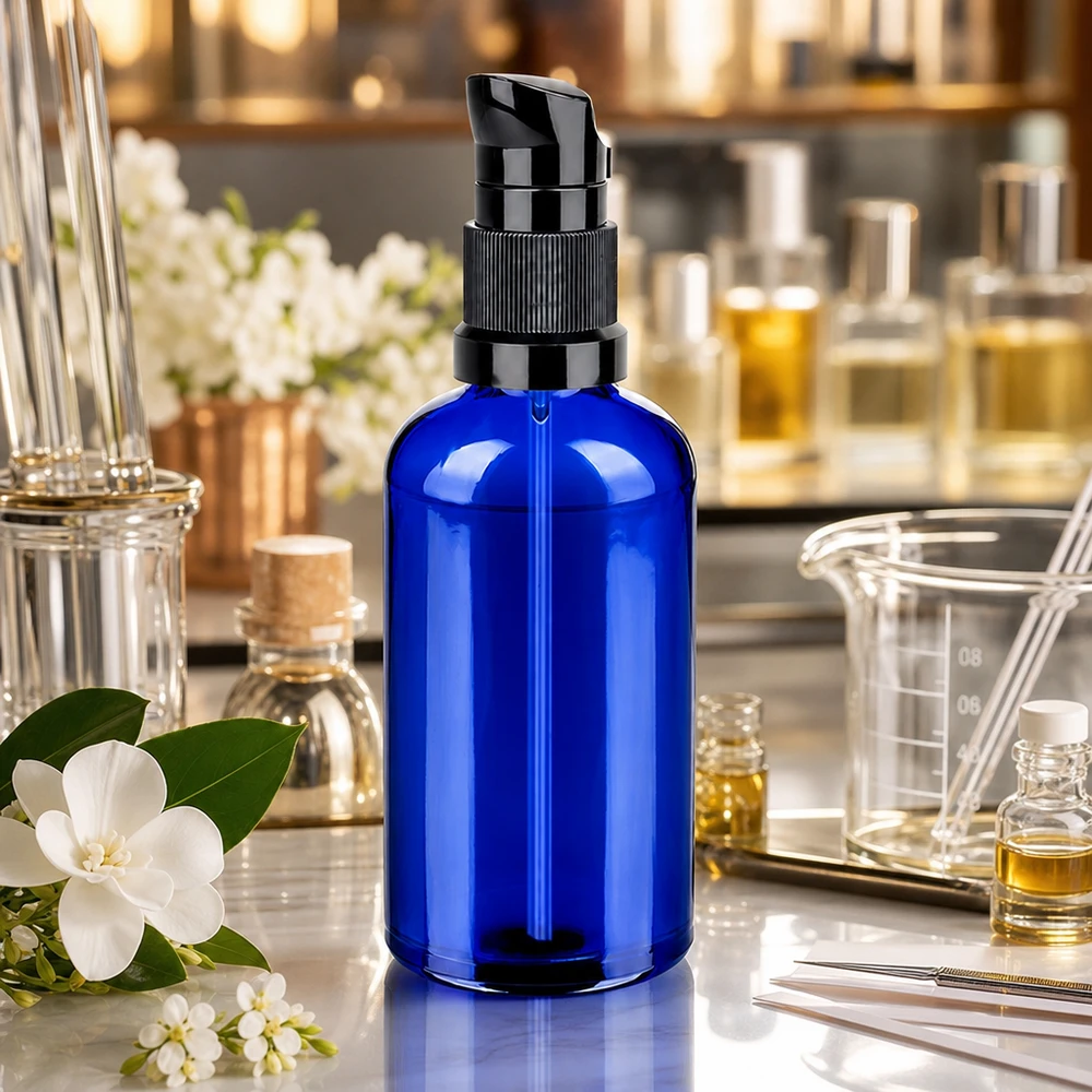 100ml Pumpflasche schwarz Standardverschluss BlueLine UT18/100