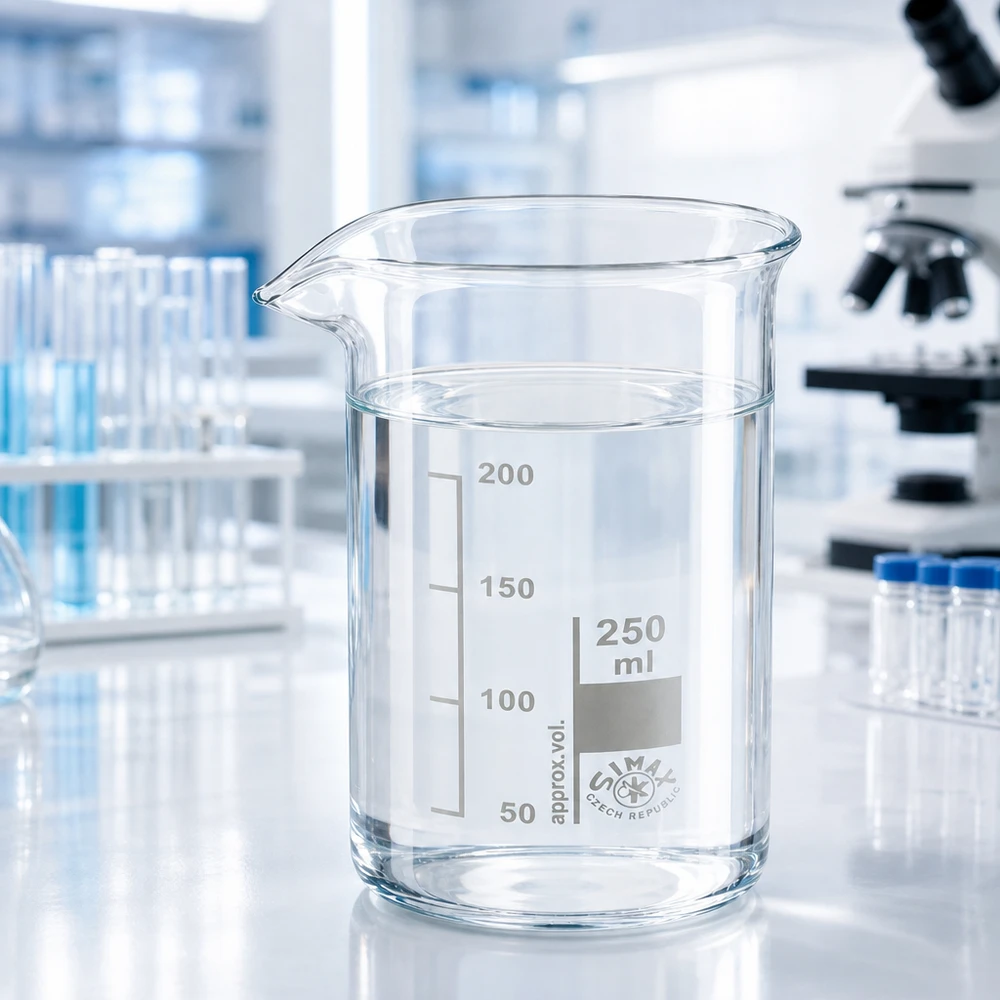 Becherglas 250ml Borosilikatglas, hohe Form Simax Becherglas 250ml hohe Form aus bruchfestem Borosilikatglas für Schule und Forschungslabor