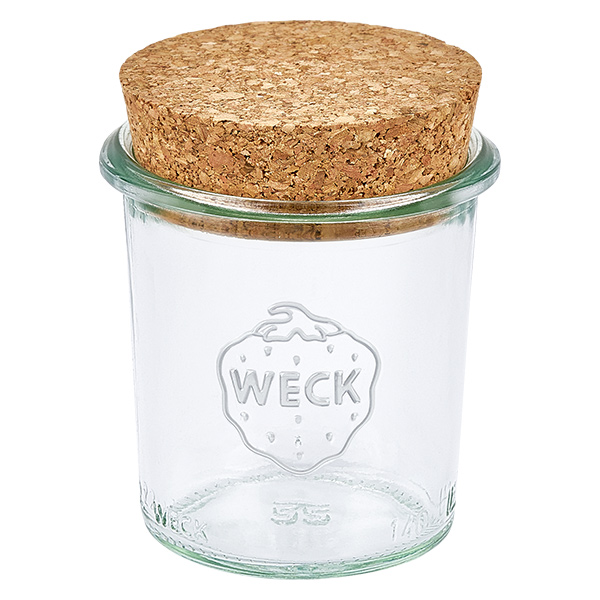 140ml Sturzglas WECK RR60 mit Korken natur 140ml Sturzglas WECK RR60 mit Korken natur