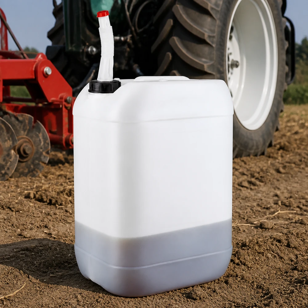 Kanister 25 Liter mit Auslaufrohr Flex UV-beständiger Outdoor-Kanister 25L mit schwenkbarem Auslaufrohr für Traktorbetankung