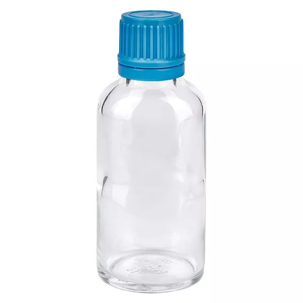 30ml Flasche 11mm Schraubverschluss blau Originalitätsverschluss ClearLine UT18/30