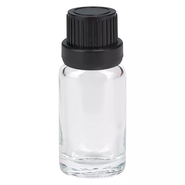 10ml Flasche 11mm Schraubverschluss schwarz Originalitätsverschluss ClearLine UT18/10