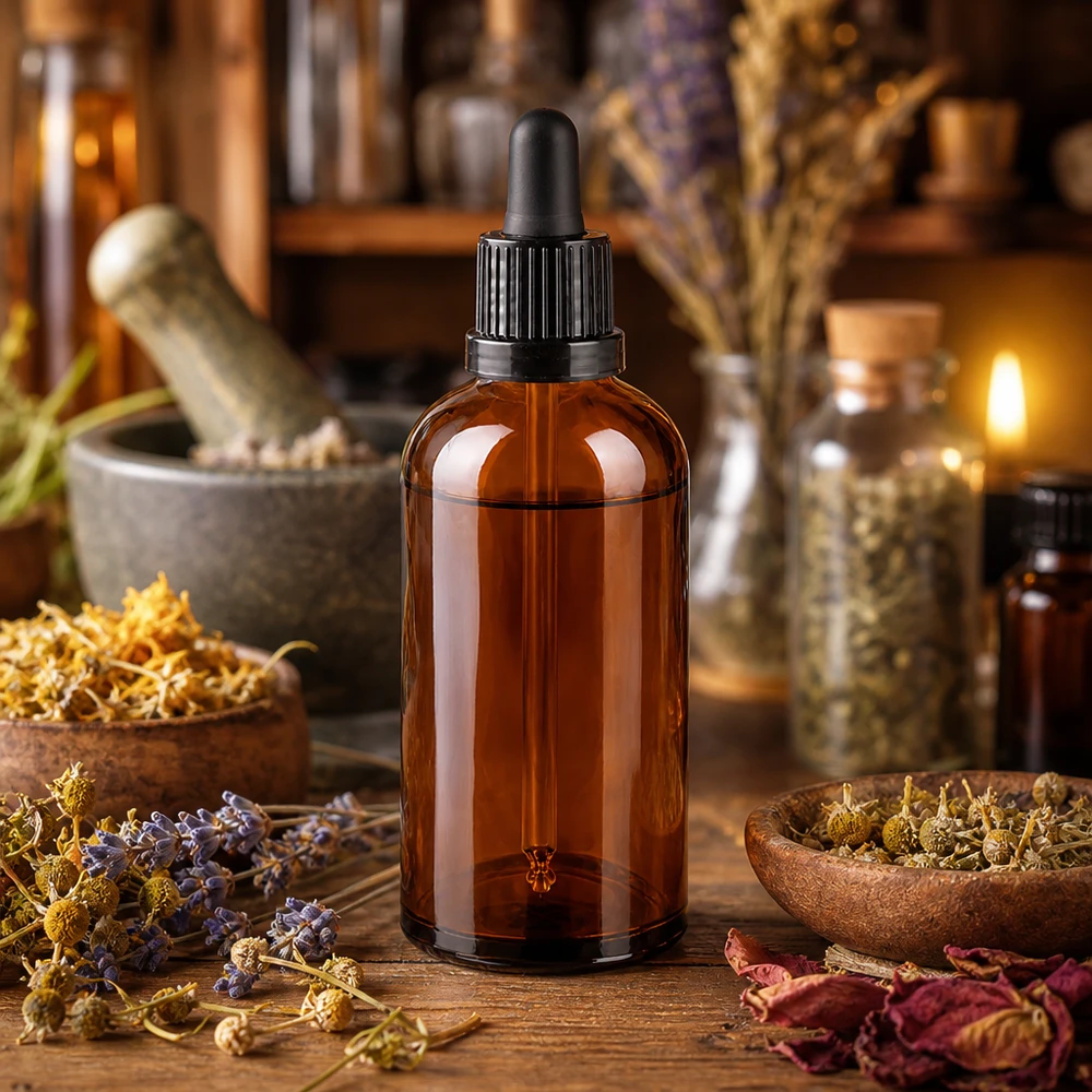 100ml Pipettenflasche schwarz Originalitätsverschluss BrownLine UT18/100 Apothekerflasche 100ml braun mit schwarzer Pipette für sterile Lagerung und Dosierung