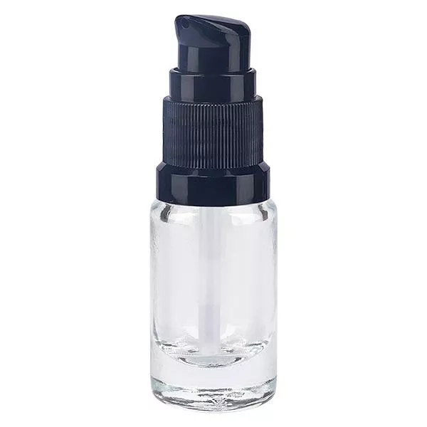 Apothekenflasche klar 5ml PumpVerschluss schwarz Standard