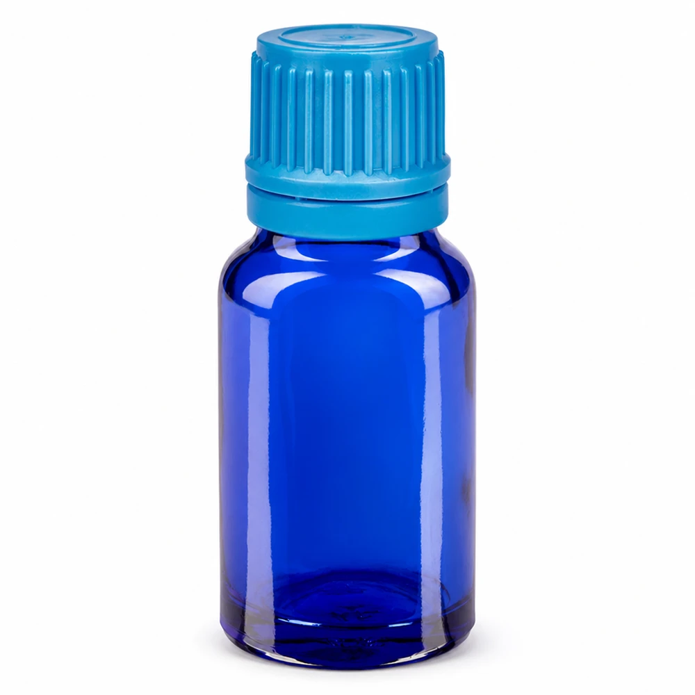 Kompakte 10ml Flasche in elegantem Blau für professionelle Kosmetik und Pharmazie