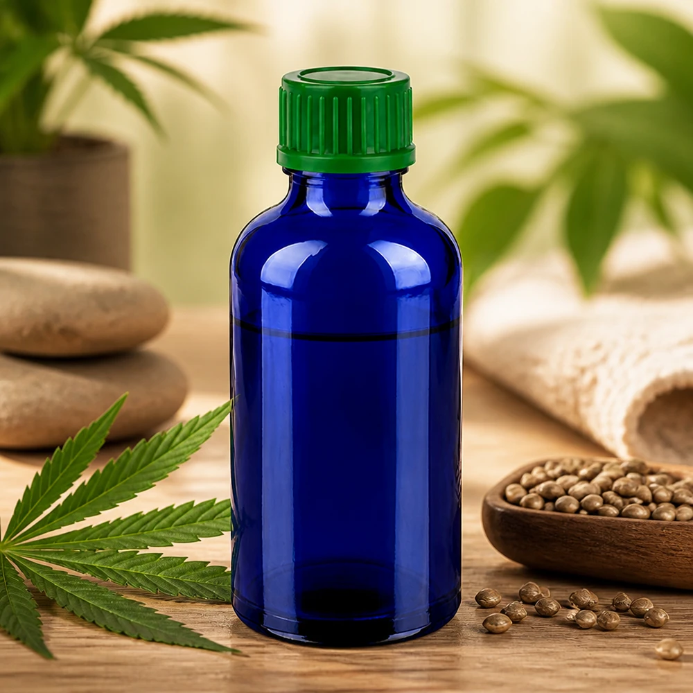 Laborqualität 50ml Glasflasche mit chemiebeständigem Material und grünem Sicherheitsverschluss