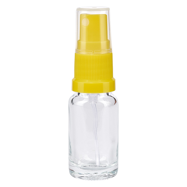 10ml Sprayflasche gelb/transparent Standardverschluss ClearLine UT18/10